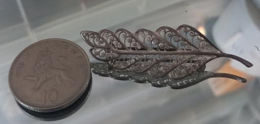 Buy & Sell Thatto Heath Saint Helens - Photos for vintage sterling silver filigree leaf brooch