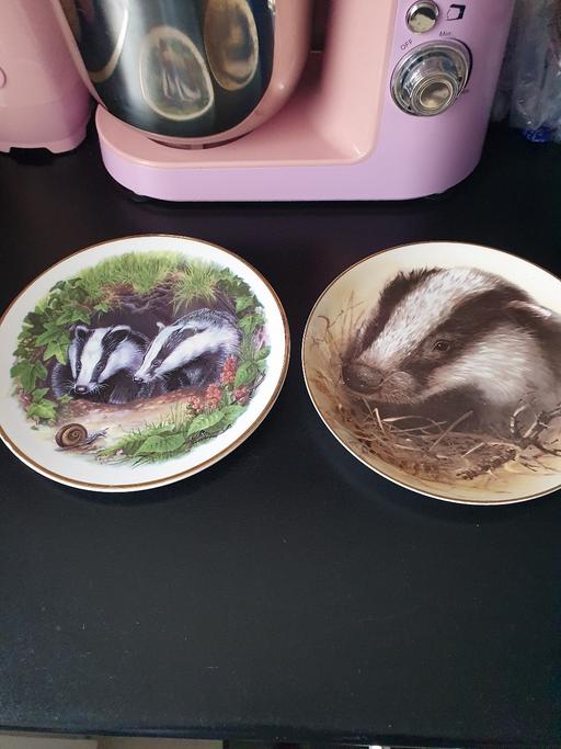 Buy & Sell Upper Gornal Dudley - Photos for ornamental badger wildlife plates x 2