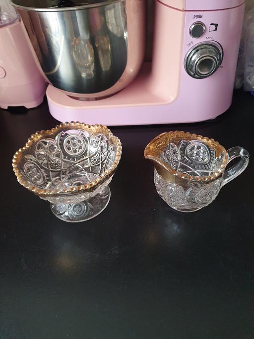 Buy & Sell Upper Gornal Dudley - Photos for vintage glass milk jug & sugar bowl