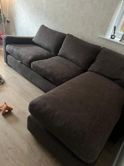 Buy & Sell Worsley Mesnes Wigan - Photos for L shape Chocolate brown sofa