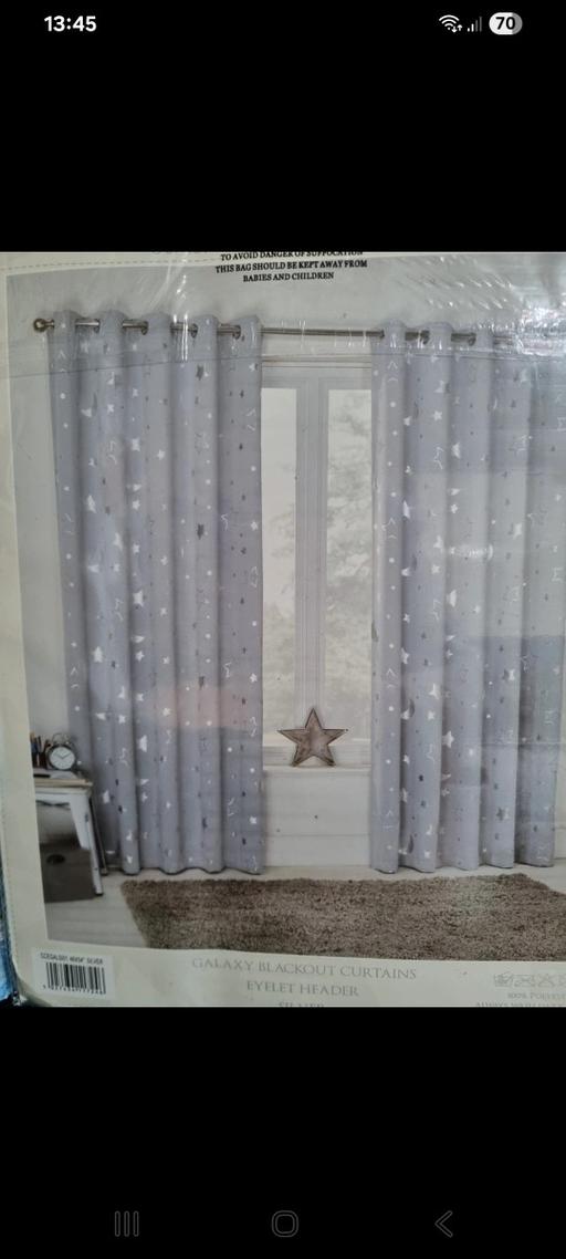 Buy & Sell Addington Village Station South East London - Photos for Galaxy grey blackout curtains new £11