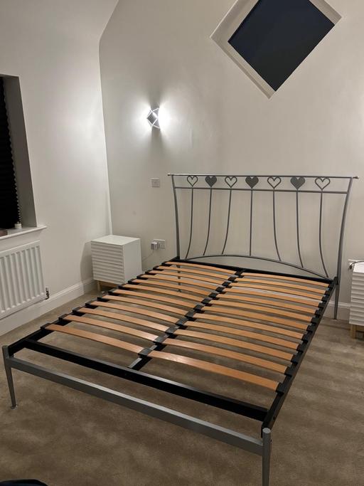 Buy & Sell Upper Lighthorne Warwick - Photos for King size slatted bed, chrome effect