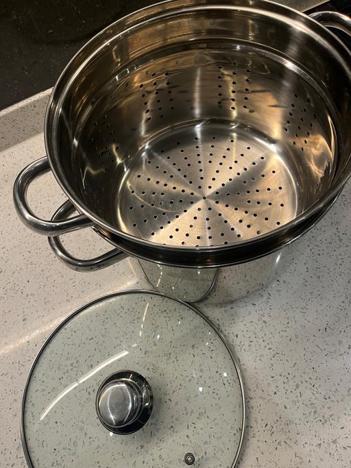 Buy & Sell Upper Walthamstow East London - Photos for 24cm Stainless Steel Steamer Pot Stockpot