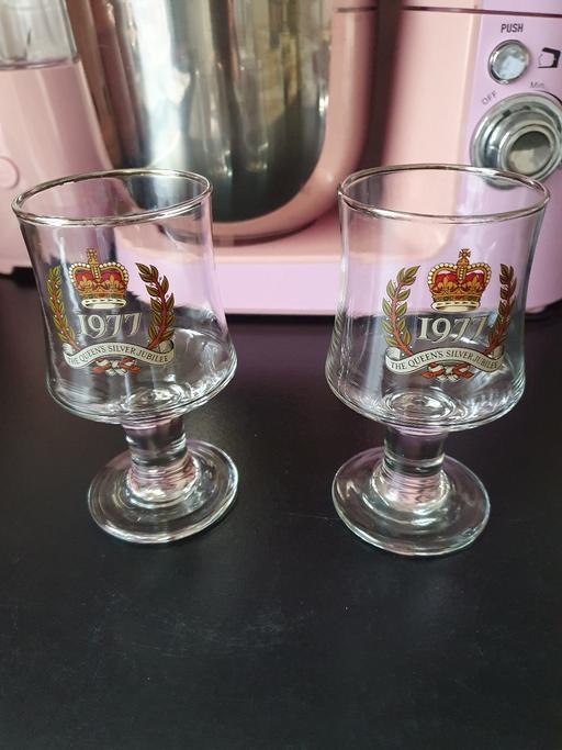 Buy & Sell Upper Gornal Dudley - Photos for pair vintage silver jubilee glasses 1977