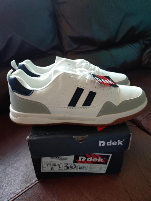 Buy & Sell Wadebridge Cornwall - Photos for Mens white lace up trainers size 8 euro 42