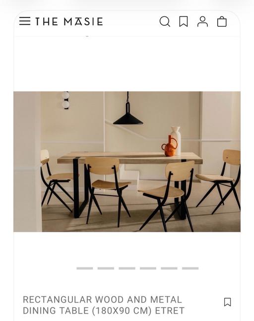 Buy & Sell Maida Vale West London - Photos for Modern Wood Dining Table with black metal leg