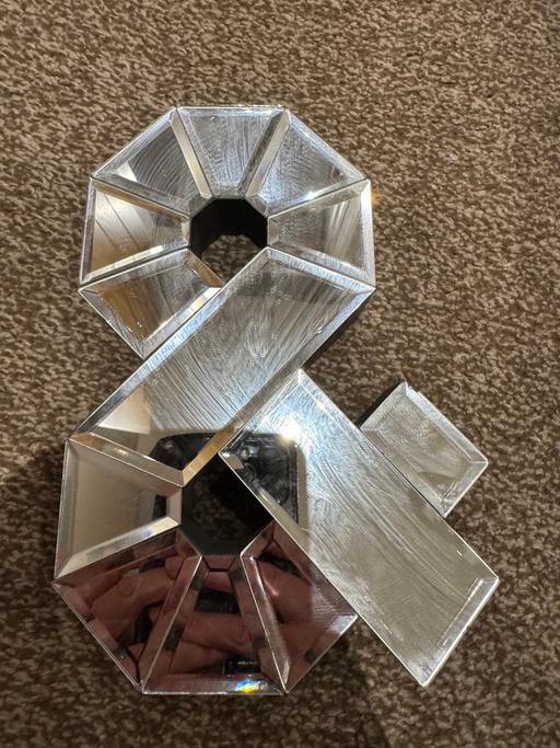 Buy & Sell New Eltham South East London - Photos for Large silver mirrored & sign