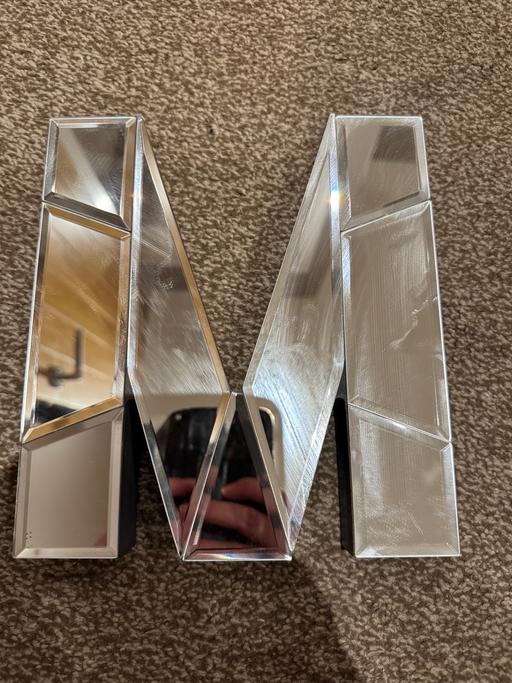 Buy & Sell New Eltham South East London - Photos for Large silver mirrored M letter