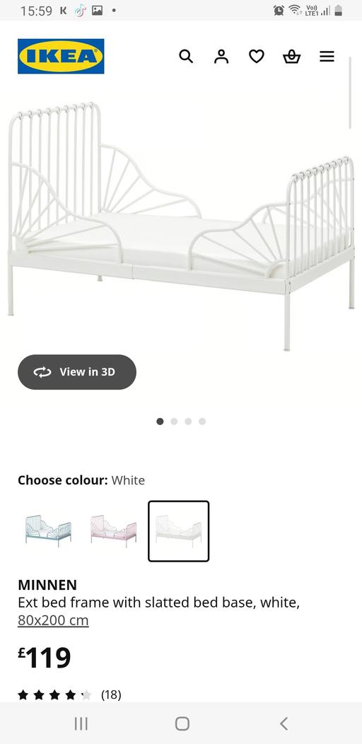 Buy & Sell Bromley East London - Photos for IKEA ext white single bedframe