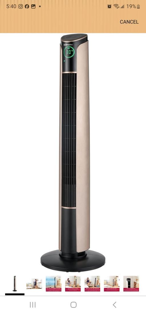 Buy & Sell Bow East London - Photos for copper tower fan Dimplex air ionising