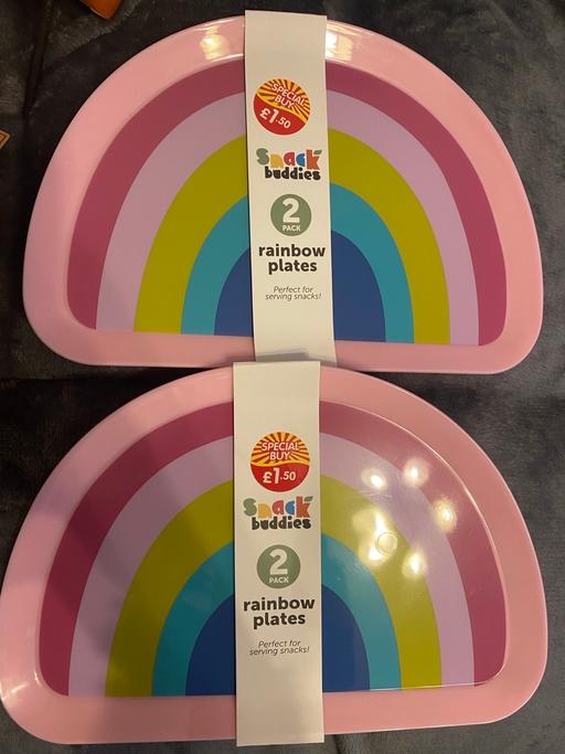 Buy & Sell Camp Hill Birmingham - Photos for 4 Rainbow plates