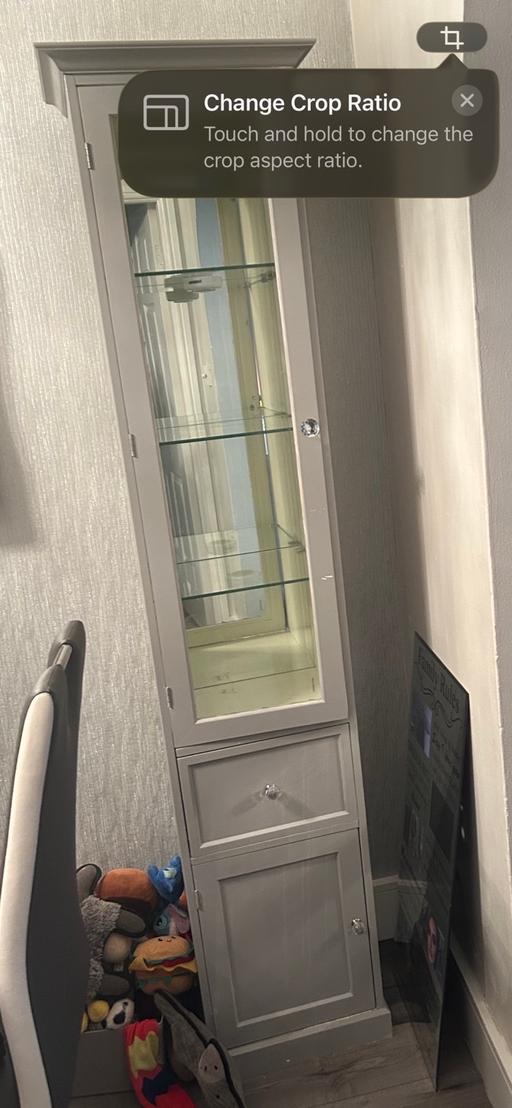 Buy & Sell Prenton Wirral - Photos for Cabinet with glass shelves and mirror GREY