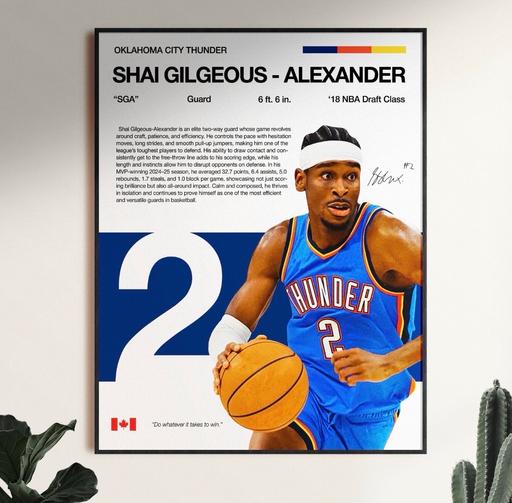 Buy & Sell Mickleover Derby - Photos for Shai Gilgeous-Alexander Basketball Art A3