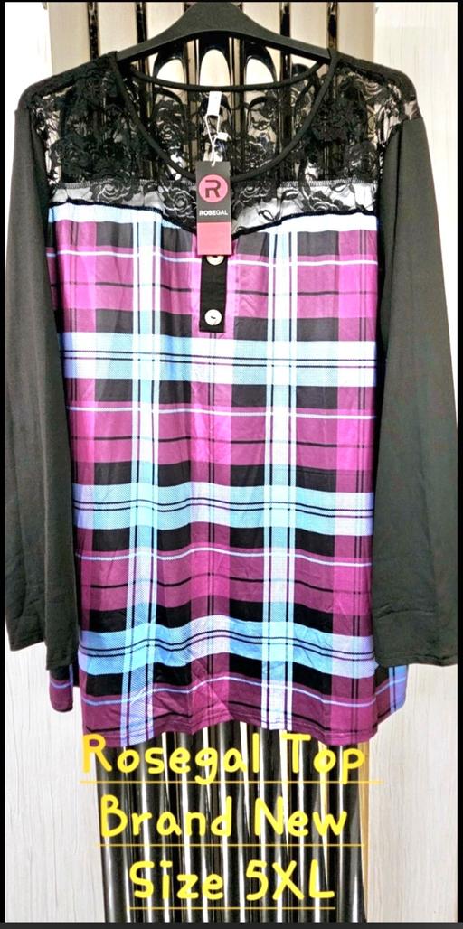 Buy & Sell Heath Hayes Cannock Chase - Photos for Ladies Rosegal Top Size 5XL Blue Black