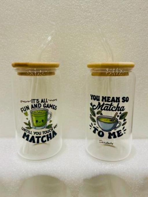 Buy & Sell Deighton Kirklees - Photos for Matcha 16oz Glass Tumbler With Glass Straw