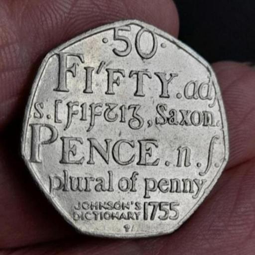 Buy & Sell Preston South Ribble - Photos for JOHNSONS DICTIONARY 50p COIN