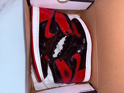 Buy & Sell Bounds Green North London - Photos for Patent Jordan Red and Black trainers size 5