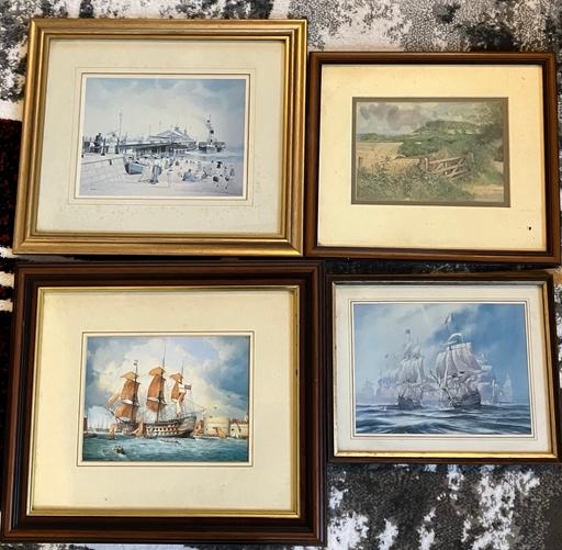 Buy & Sell Chilcompton Somerset - Photos for Job lot Fine Art - wooden & gold frame ships