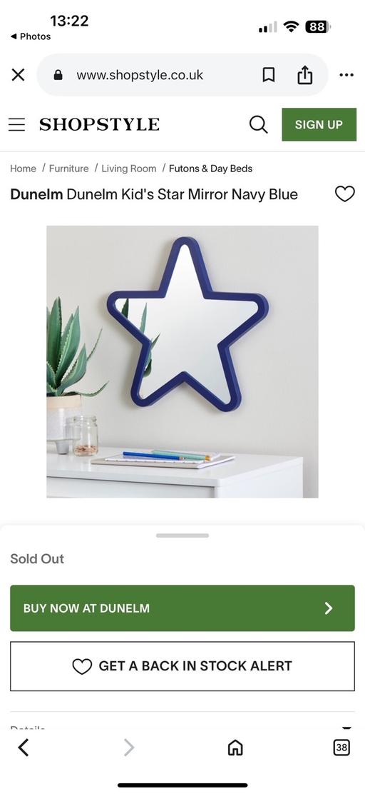 Buy & Sell Netherton Dudley - Photos for Dunelm blue star mirror