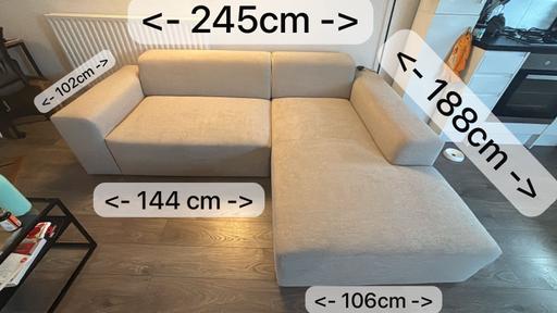 Buy & Sell Lambeth South East London - Photos for Msofas Zeus Large Beige Corner Sofa