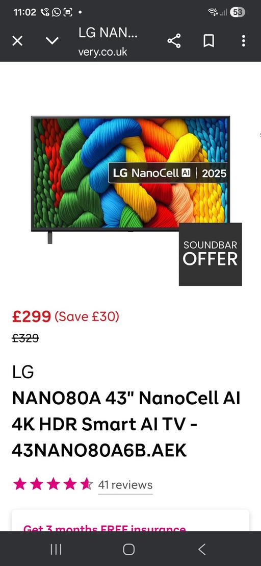 Buy & Sell Netherton Dudley - Photos for LG Nano TV brand new screen cracked