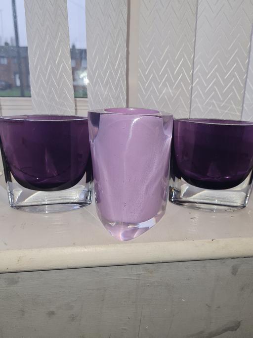 Buy & Sell Woodsetton Dudley - Photos for 3 x small purple vases