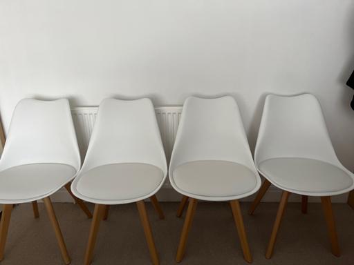 Buy & Sell Roby Knowsley - Photos for Four white dining chairs