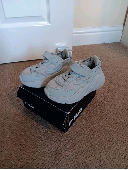 Buy & Sell Lye Dudley - Photos for infant pale grey fila trainers UK size 9