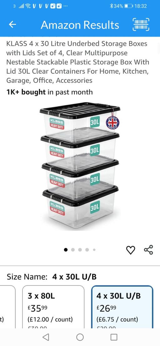 Buy & Sell Heath Town Wolverhampton - Photos for New 4x 30L underbed storage boxes