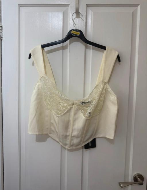 Buy & Sell Shrewsbury Shropshire - Photos for Plus cream lace trim corset top size 18