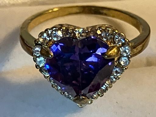 Buy & Sell Yeovil Somerset - Photos for Ladies 18k gold plate amethyst & C.Z 4.00ct