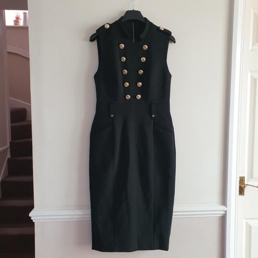 Buy & Sell Sunbury-on-Thames Spelthorne - Photos for Tailored Button Military Black Dress Size 8