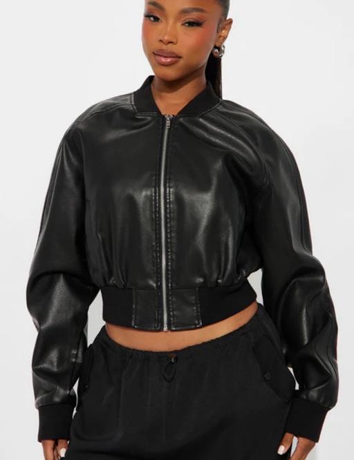 Buy & Sell Coventry City Centre Coventry - Photos for Cropped Faux Leather Bomber Jacket