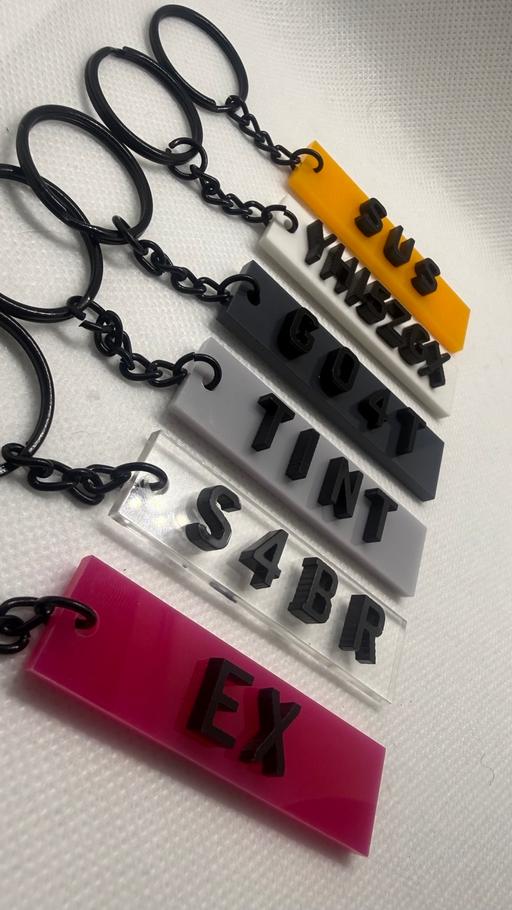 Buy & Sell Romford Barking and Dagenham - Photos for Personalised keychain 4D name / registration