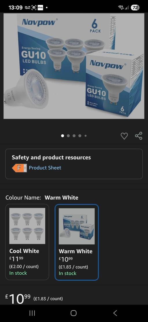 Buy & Sell Bushbury Wolverhampton - Photos for GU10 LED BULBS