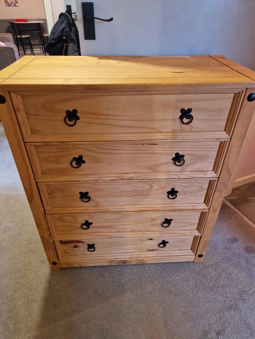 Buy & Sell Leicester City Centre Leicester - Photos for Mexican pine 5 drawers