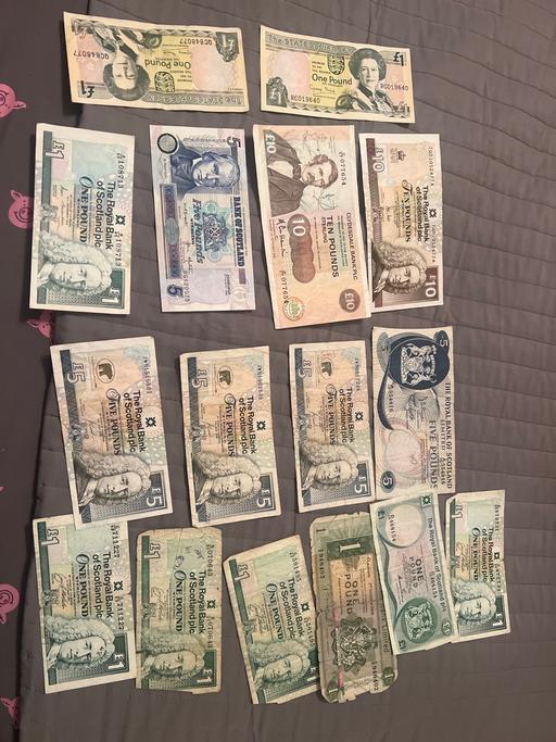 Buy & Sell Cofton Hackett Bromsgrove - Photos for Bank of Scotland notes coins money jersey