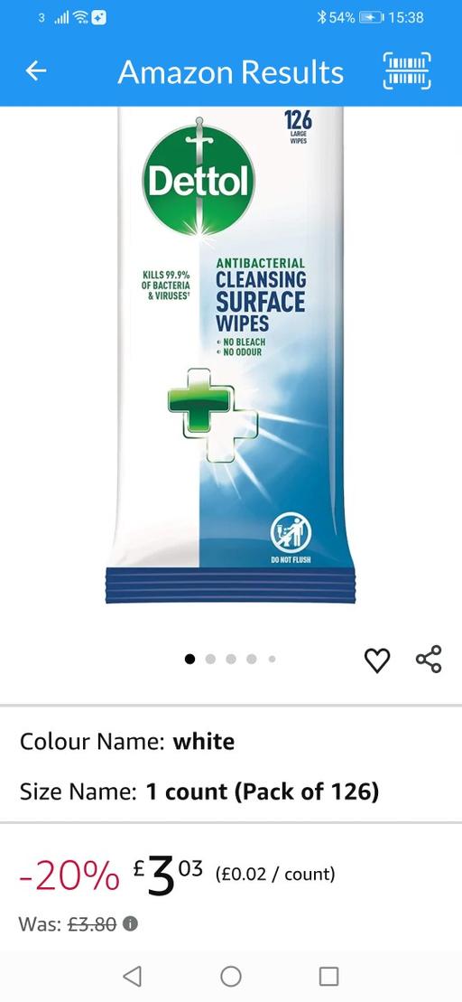 Buy & Sell Heath Town Wolverhampton - Photos for New Dettol 126 thick pack surface wipes 1.50