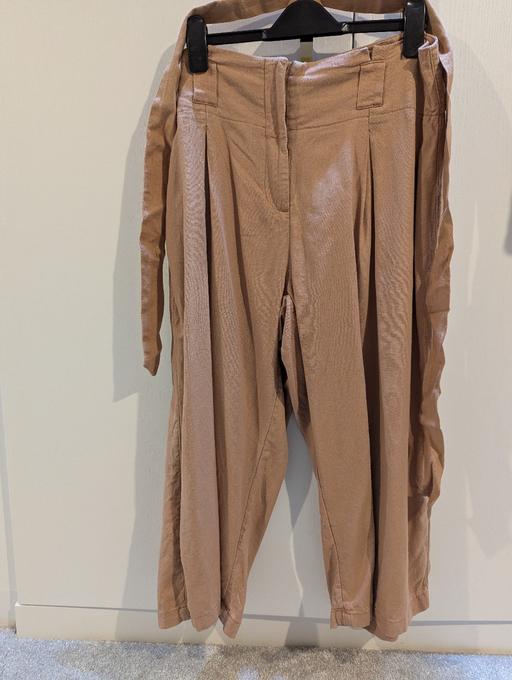 Buy & Sell Streetly Walsall - Photos for linen tan cropped trousers size 12