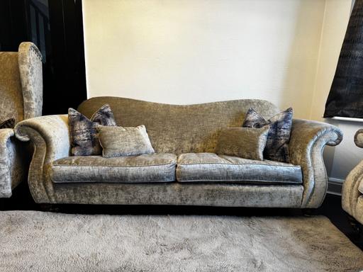 Buy & Sell Coombe South West London - Photos for Grey sofa x2 with tall chair