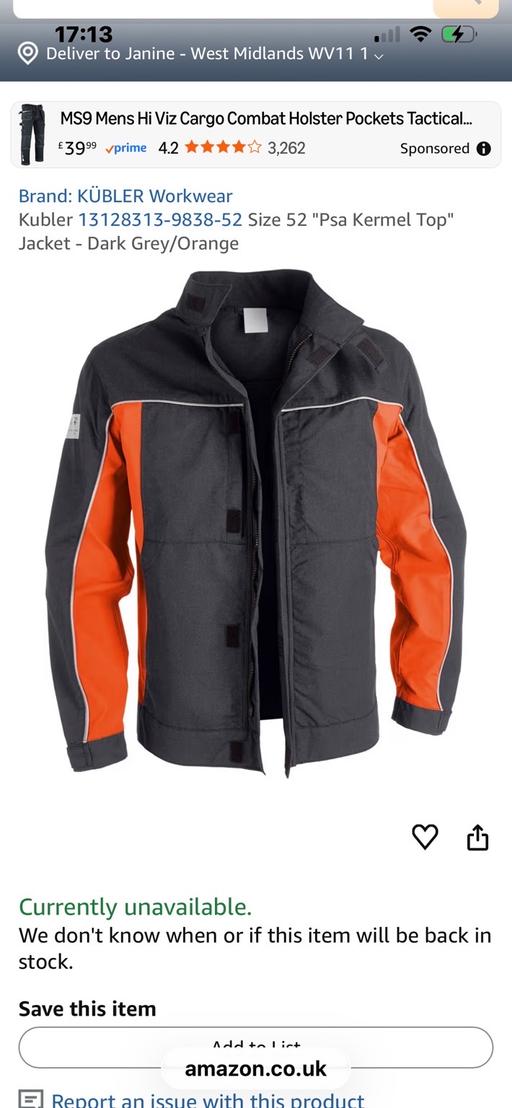 Buy & Sell Wednesfield Wolverhampton - Photos for New work jacket 44r