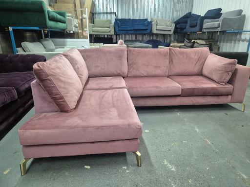 Buy & Sell Birmingham City Centre Birmingham - Photos for DFS Darcy Mauve Velvet Corner Sofa