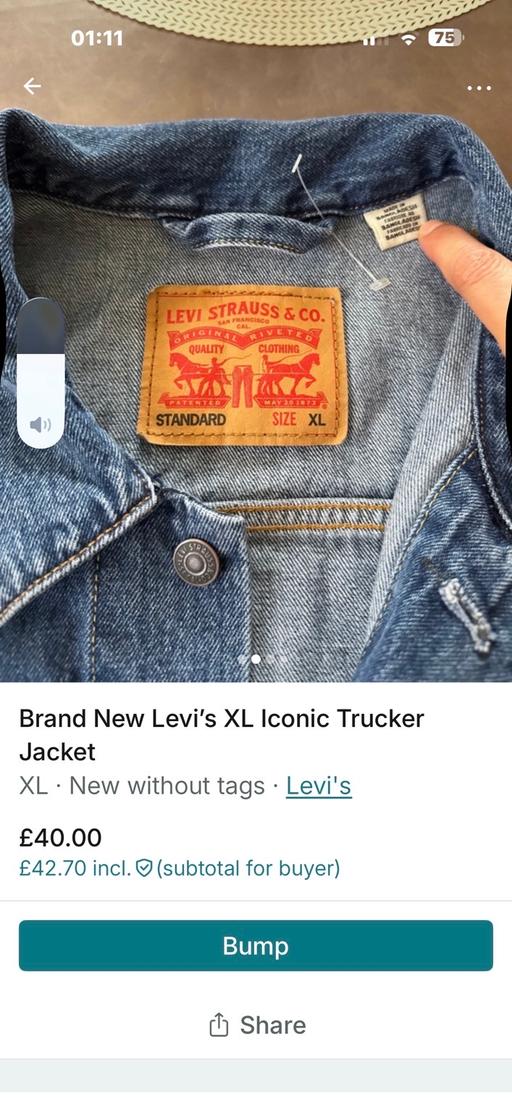 Buy & Sell Grove Park West London - Photos for Brand New Levi’s XL iconic trucker jacket