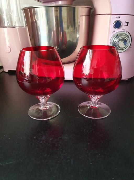Buy & Sell Lower Gornal Dudley - Photos for vintage 1970s pair Ruby brandy glasses