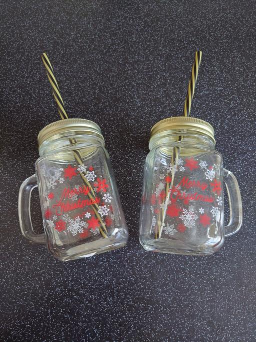 Buy & Sell Woodthorpe Charnwood - Photos for 2 Christmas masonry jars with straws