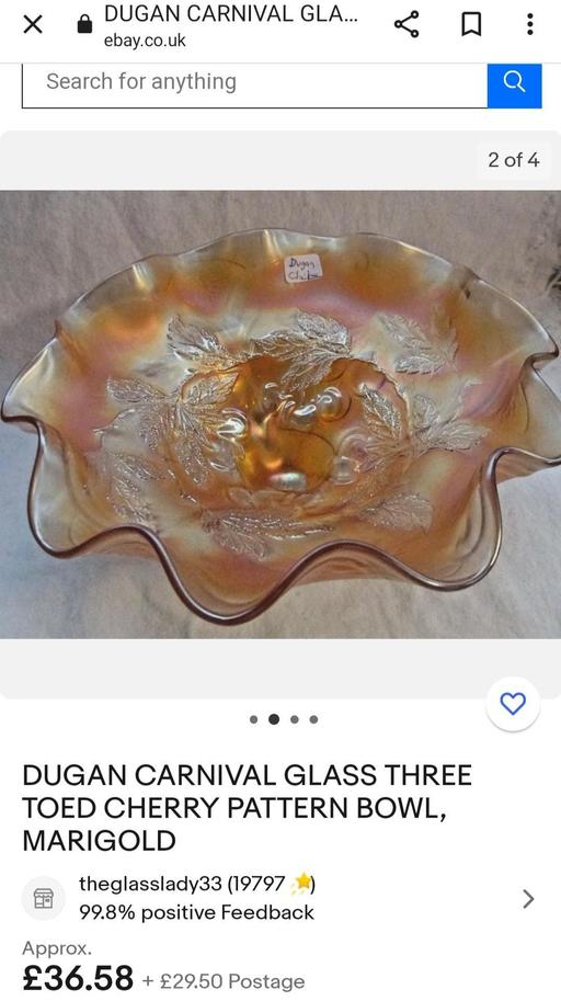 Buy & Sell Hixon Stafford - Photos for Dugan carnival glass ruffle footed bowl