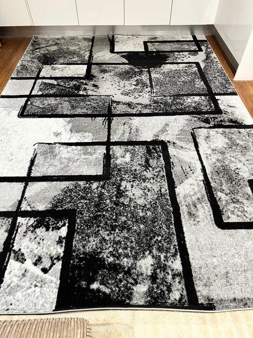 Buy & Sell Stanmore Harrow - Photos for Paco Home Abstract Black Grey Charcoal Rug