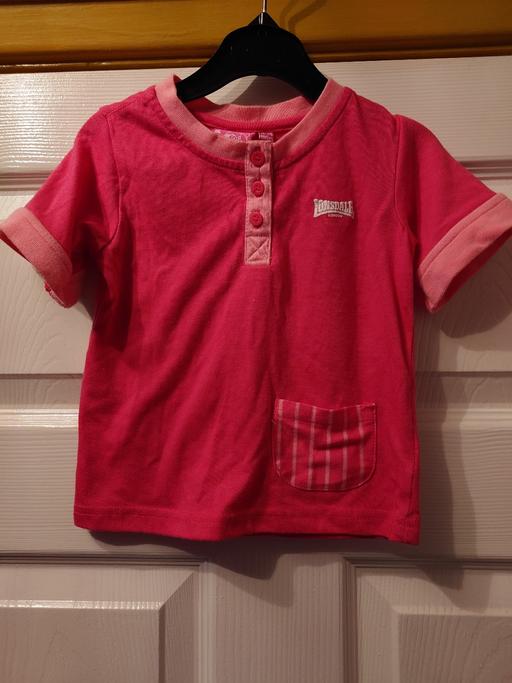Buy & Sell Woodthorpe Charnwood - Photos for Girls pink Lonsdale top size 18-24 months