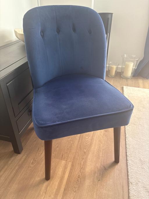 Buy & Sell Canning Town East London - Photos for Two blue dining chairs