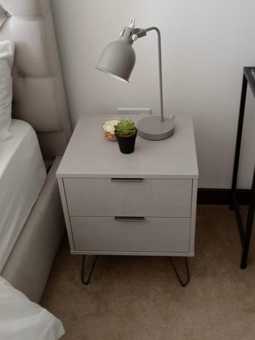 Buy & Sell Rush Green Barking and Dagenham - Photos for Light grey/Greige bed side table set of two